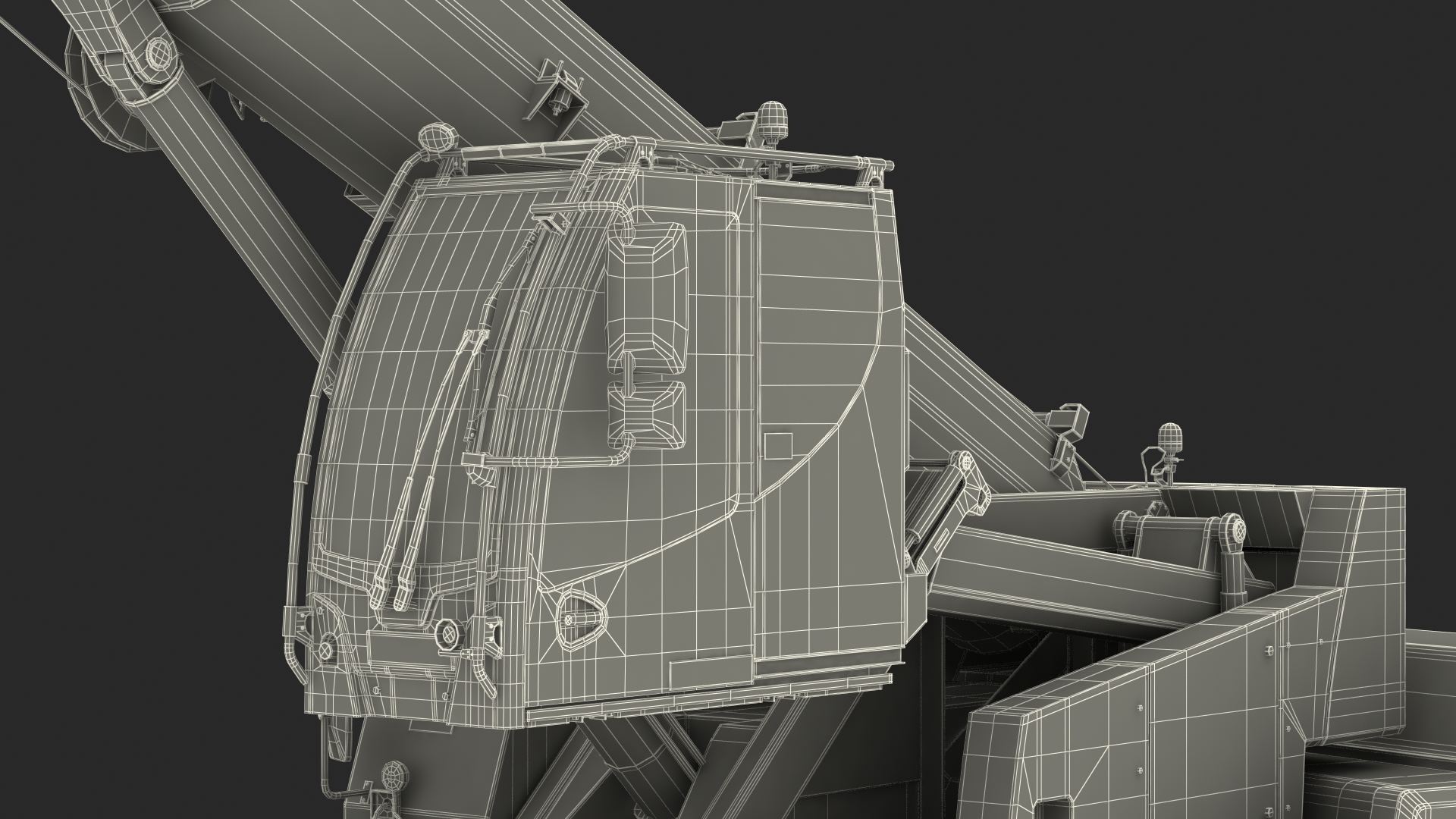 3D model Mobile Crane Liebherr with Bricks Rigged