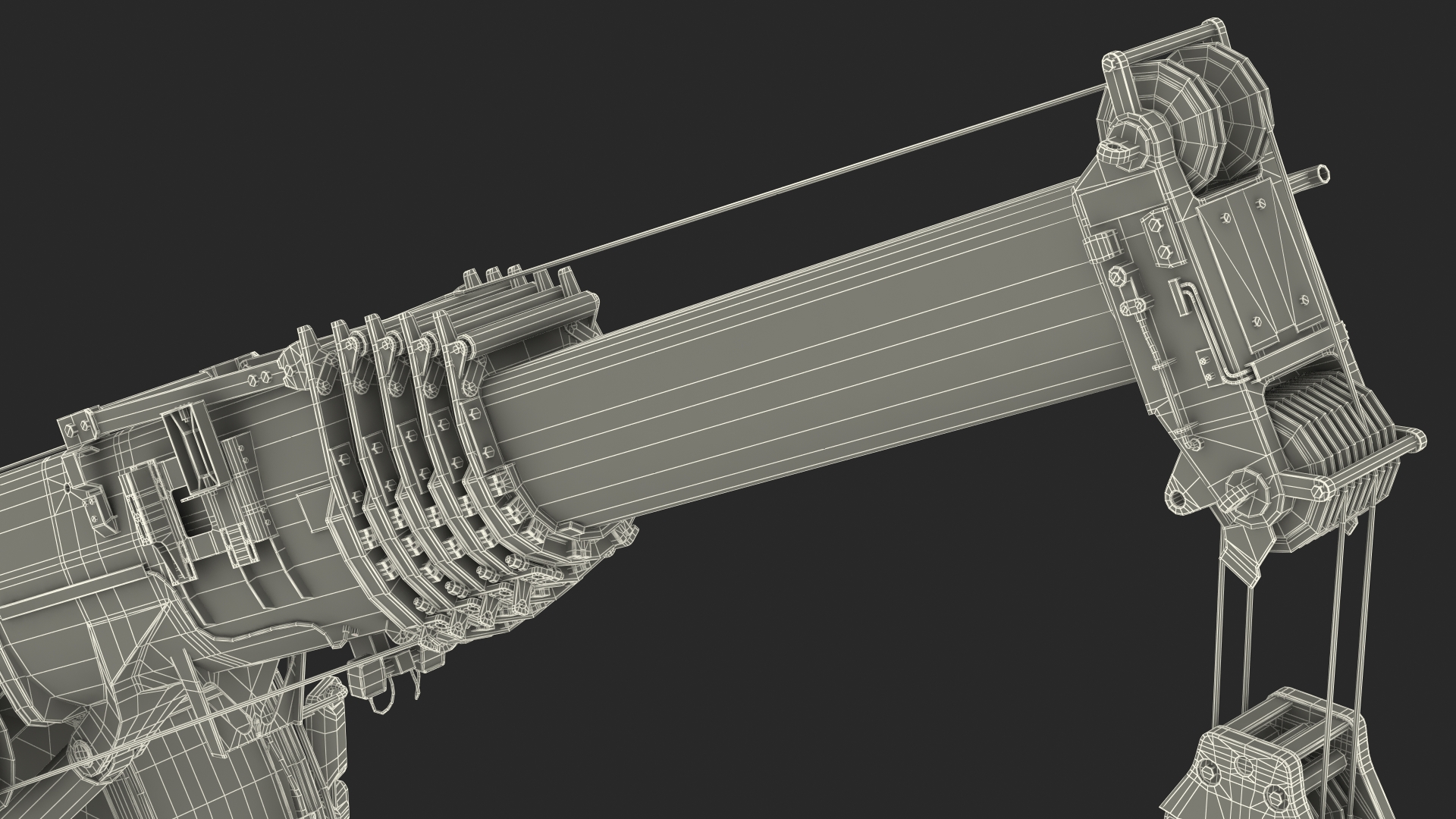 3D model Mobile Crane Liebherr with Bricks Rigged