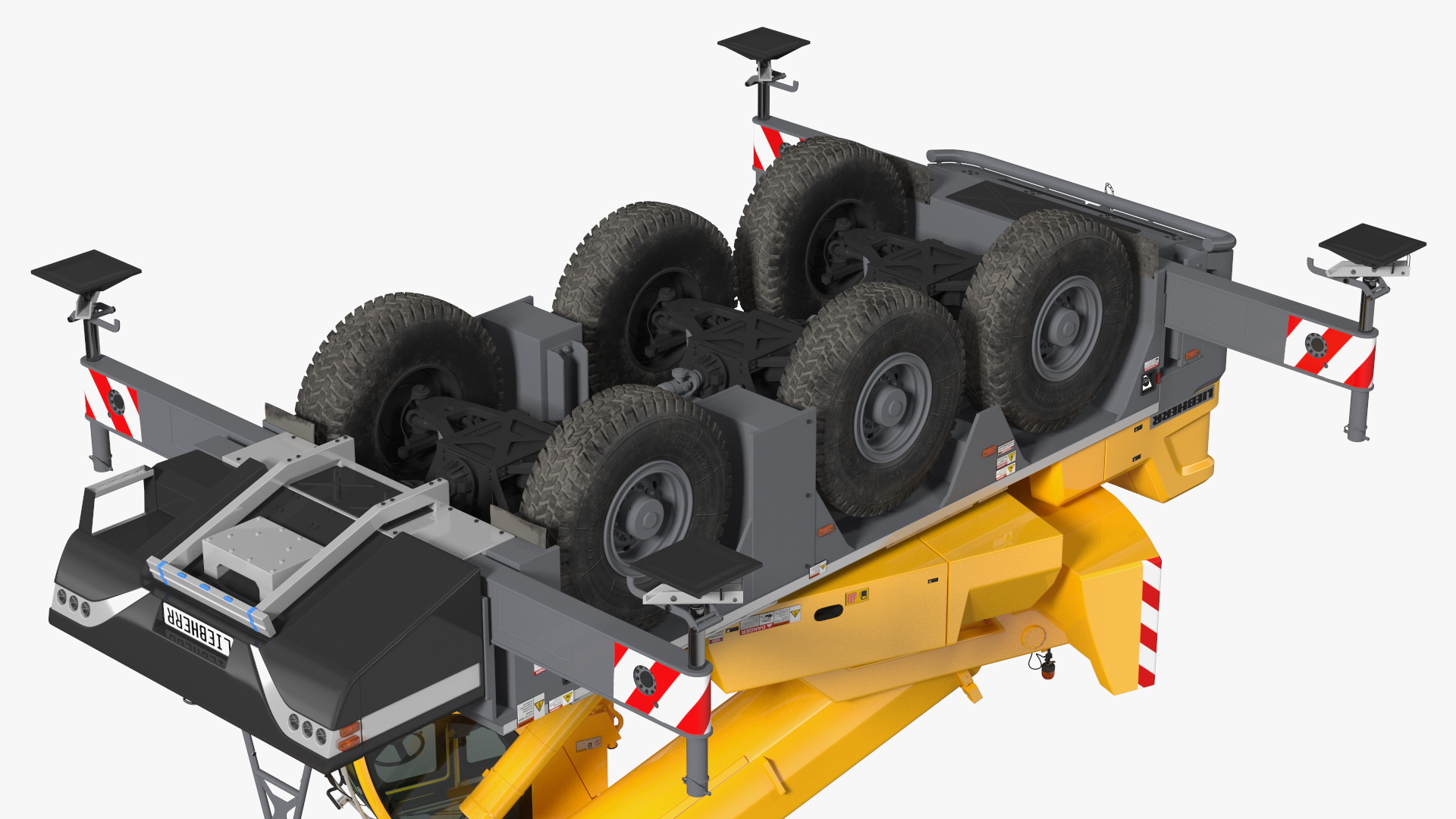 3D model Mobile Crane Liebherr with Bricks Rigged