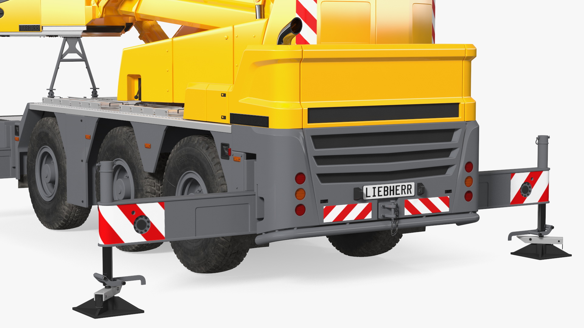3D model Mobile Crane Liebherr with Bricks Rigged