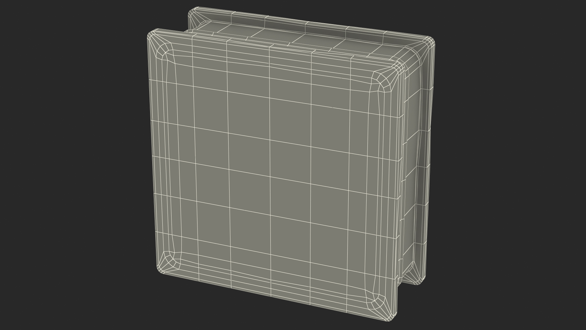 3D Clear Glass Block Diamond Pattern model
