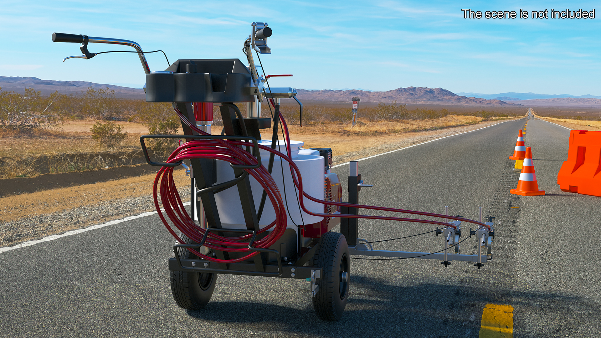 Line Painting Machine Titan PowrLiner 4955 Rigged 3D model