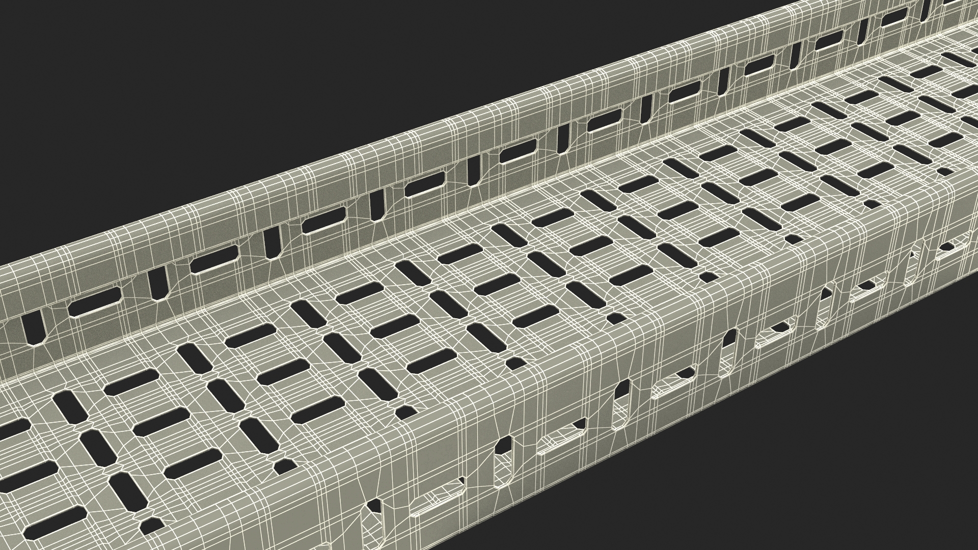 Cable Channel Straight Line 3D