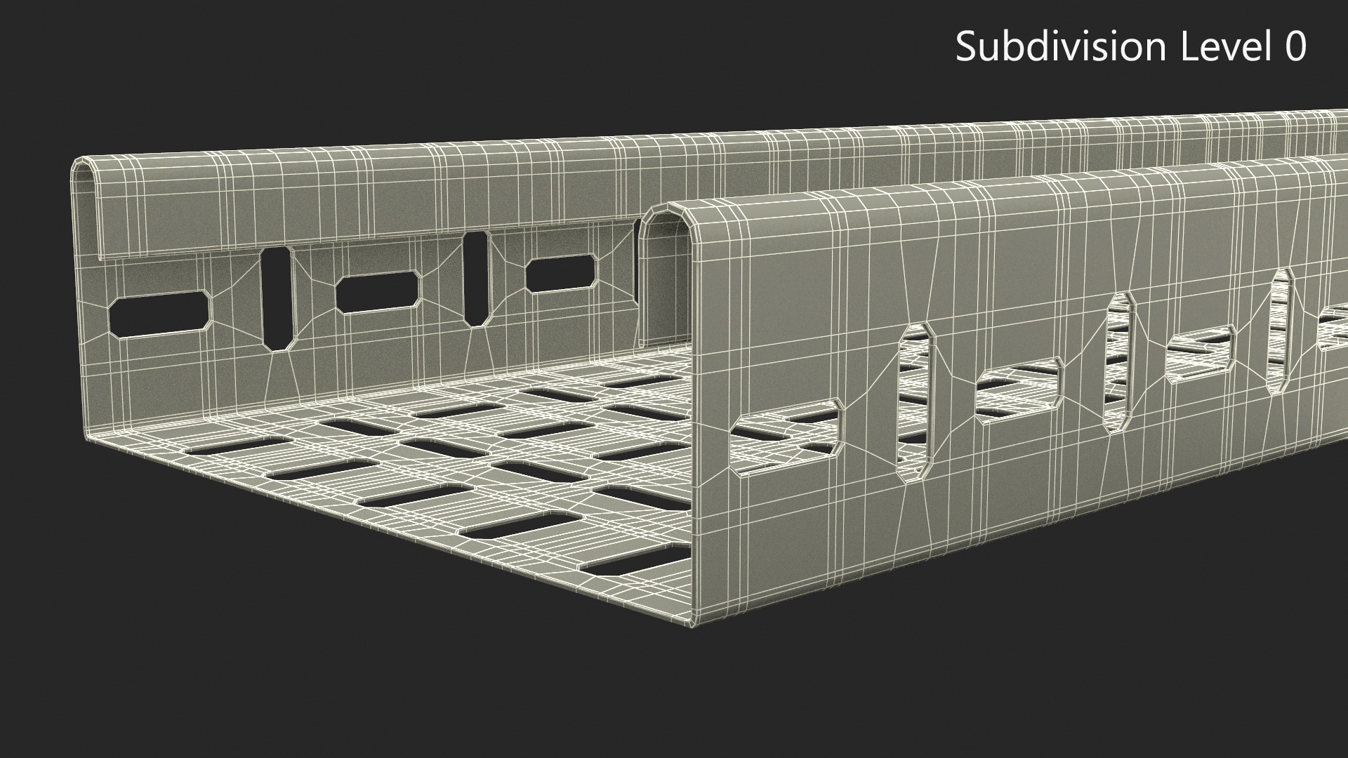 Cable Channel Straight Line 3D