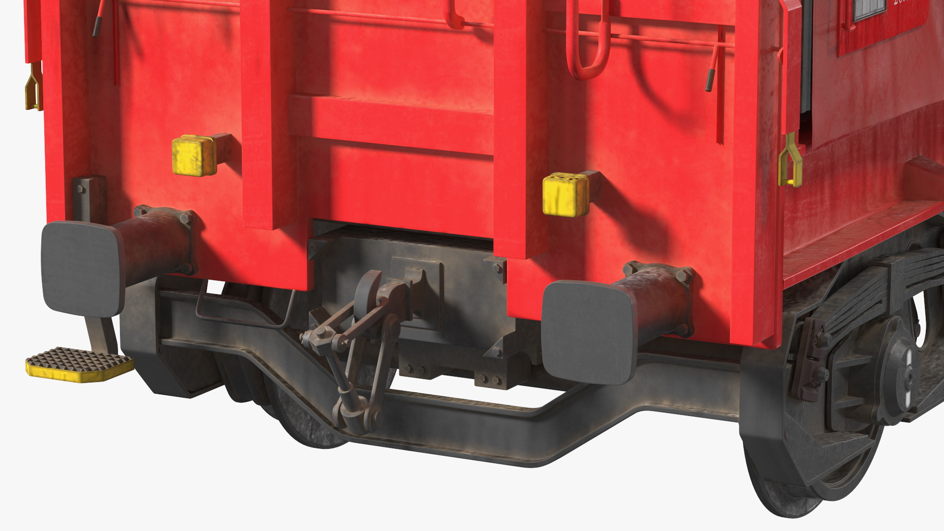 DB Cargo Coil Transporter Tarpaulin Freight Wagon Opened Dirty 3D
