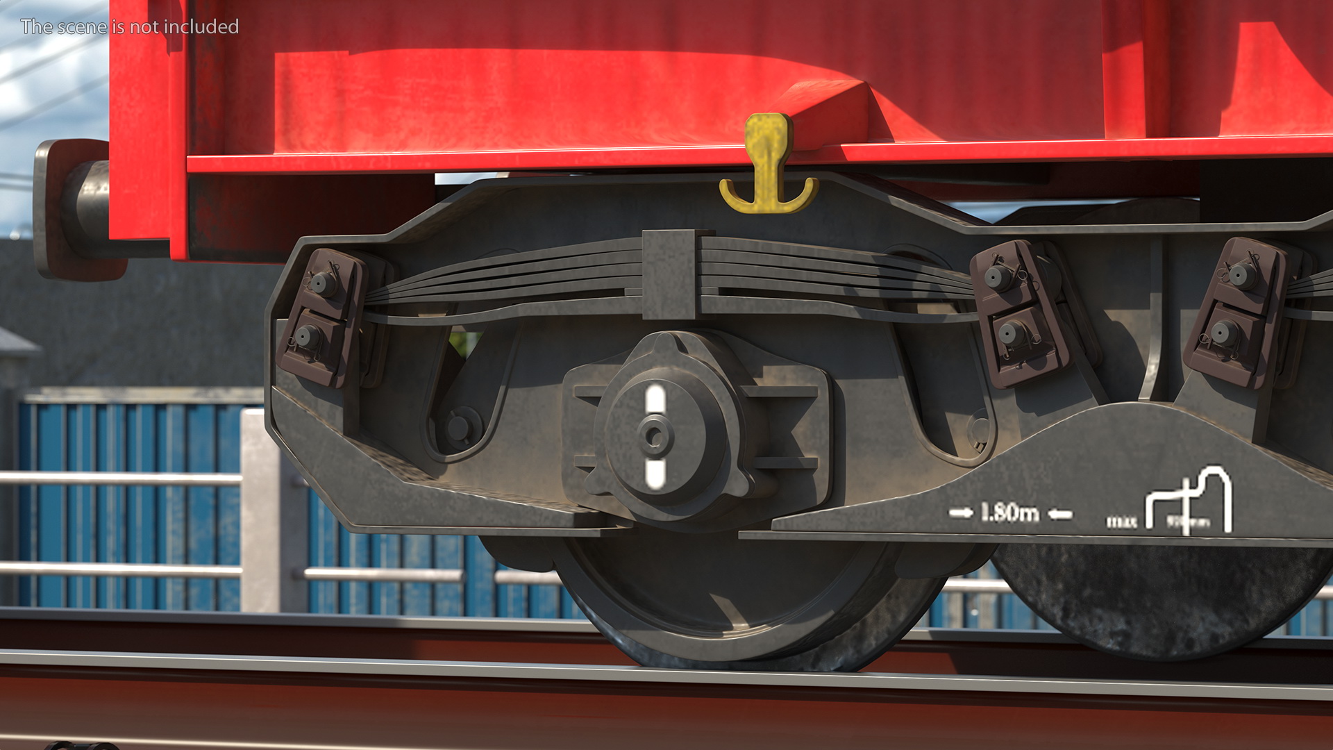 DB Cargo Coil Transporter Tarpaulin Freight Wagon Opened Dirty 3D