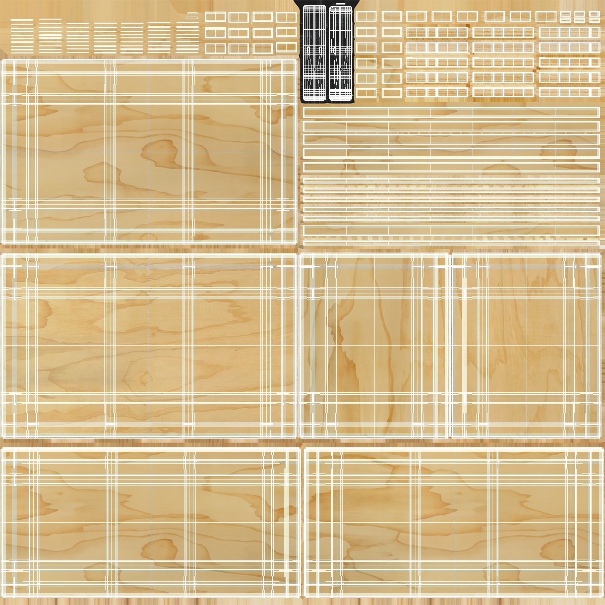 3D Heavy Duty Wood Crate