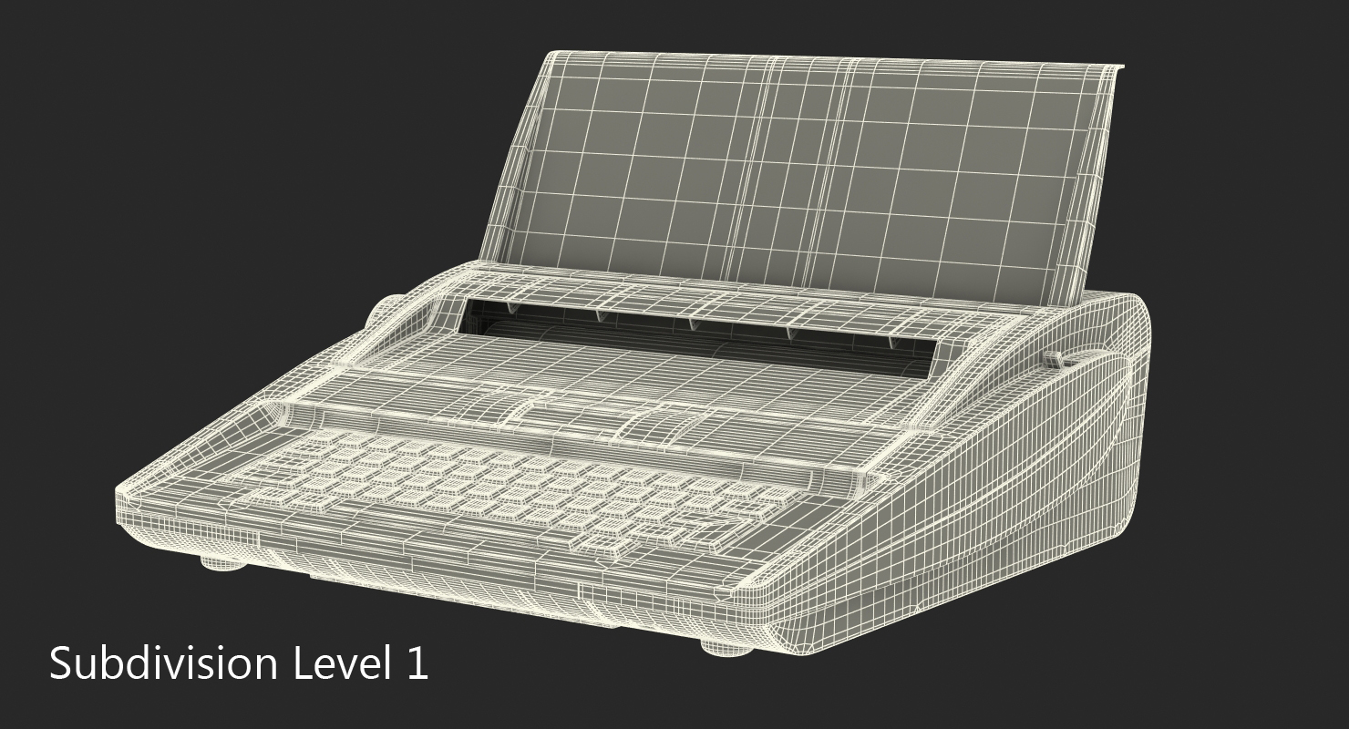 Electronic Typewriter Generic 3D model