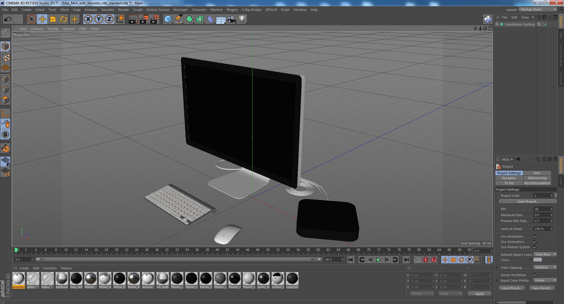 3D Mac Mini with Monitor