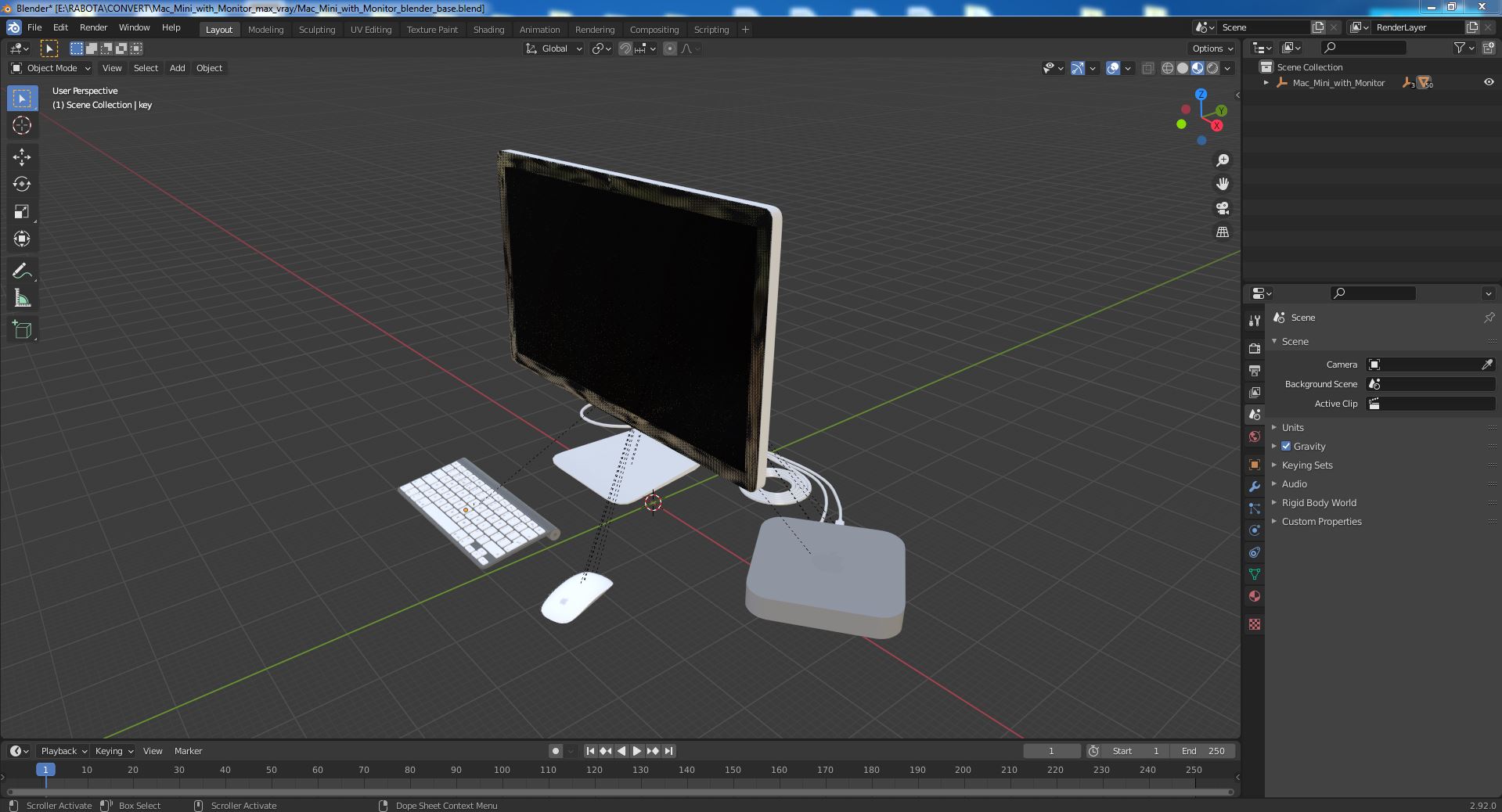 3D Mac Mini with Monitor