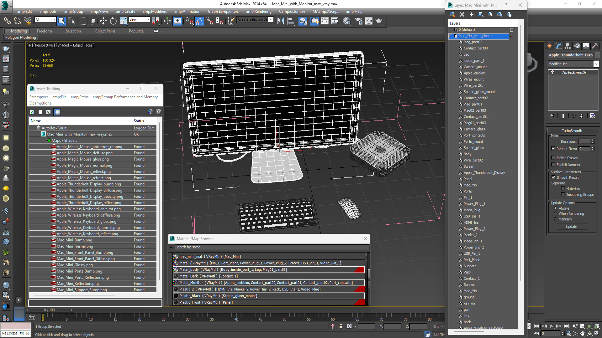 3D Mac Mini with Monitor