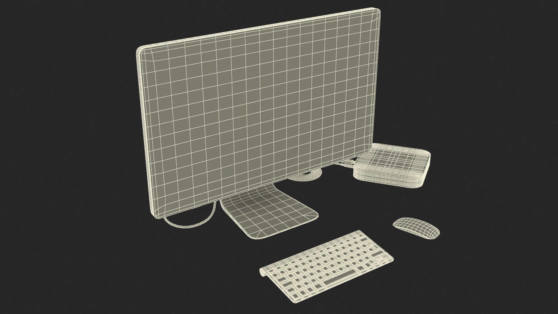 3D Mac Mini with Monitor