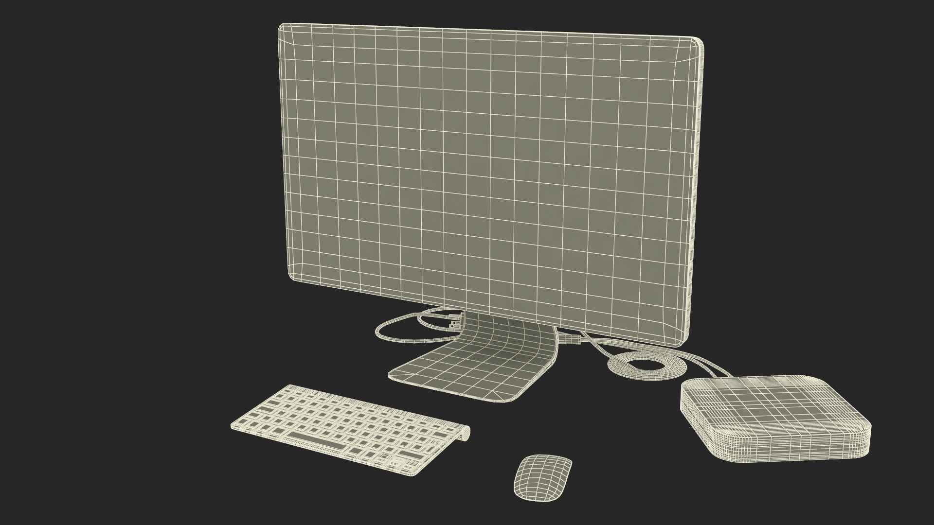 3D Mac Mini with Monitor