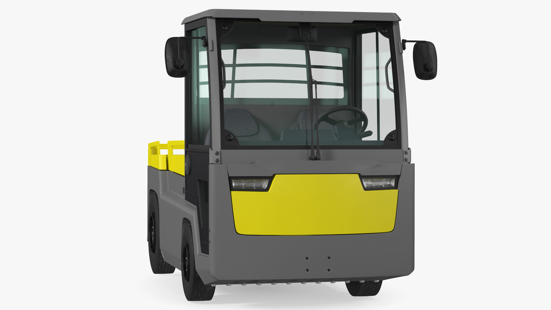3D model Electric Tow Tractor with Driver Cabin Rigged