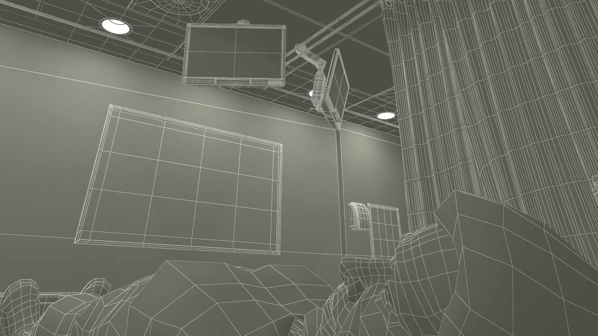 Modern Hospital Room with Patient and Doctor 3D model