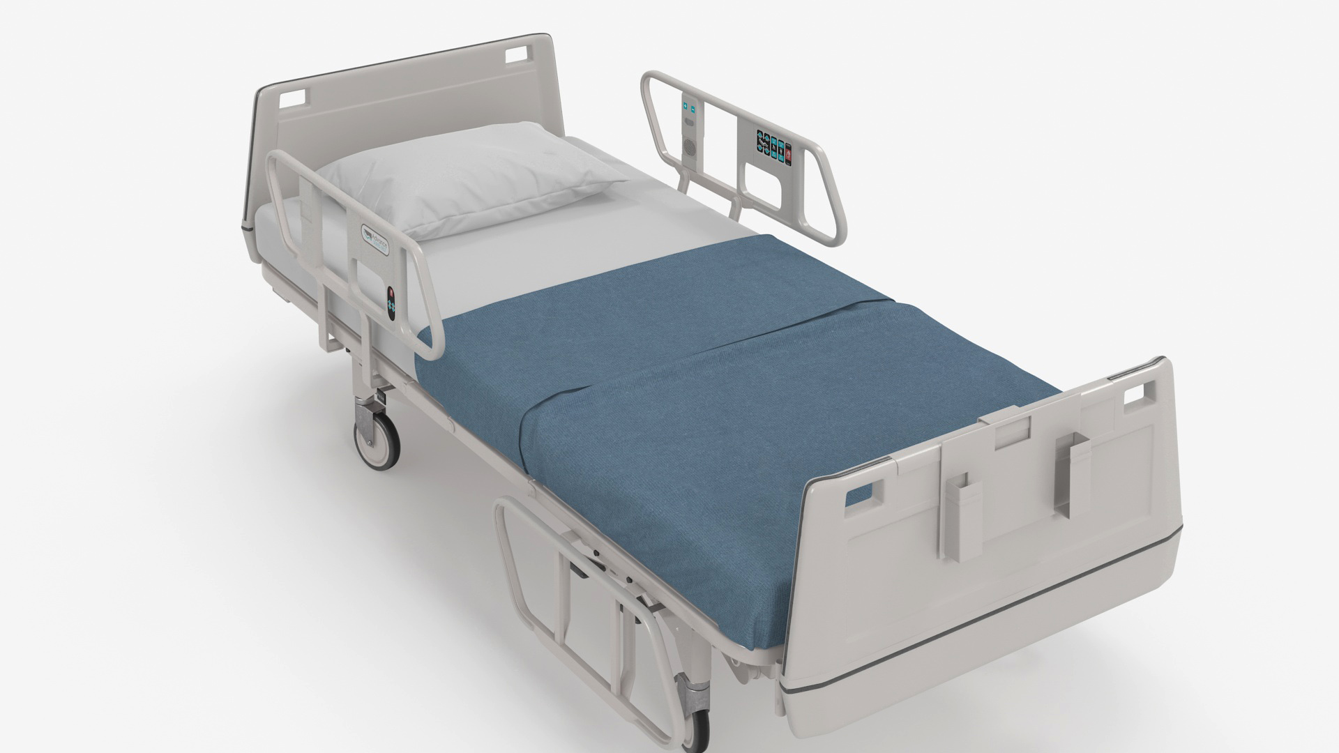 Modern Hospital Room with Patient and Doctor 3D model