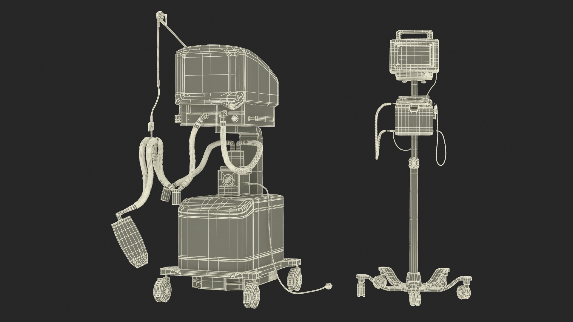 Modern Hospital Room with Patient and Doctor 3D model