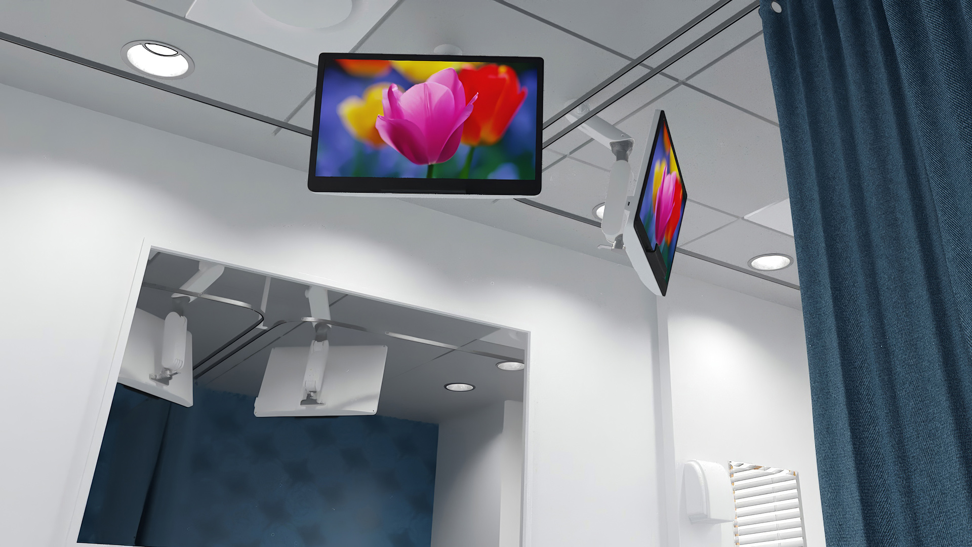 Modern Hospital Room with Patient and Doctor 3D model