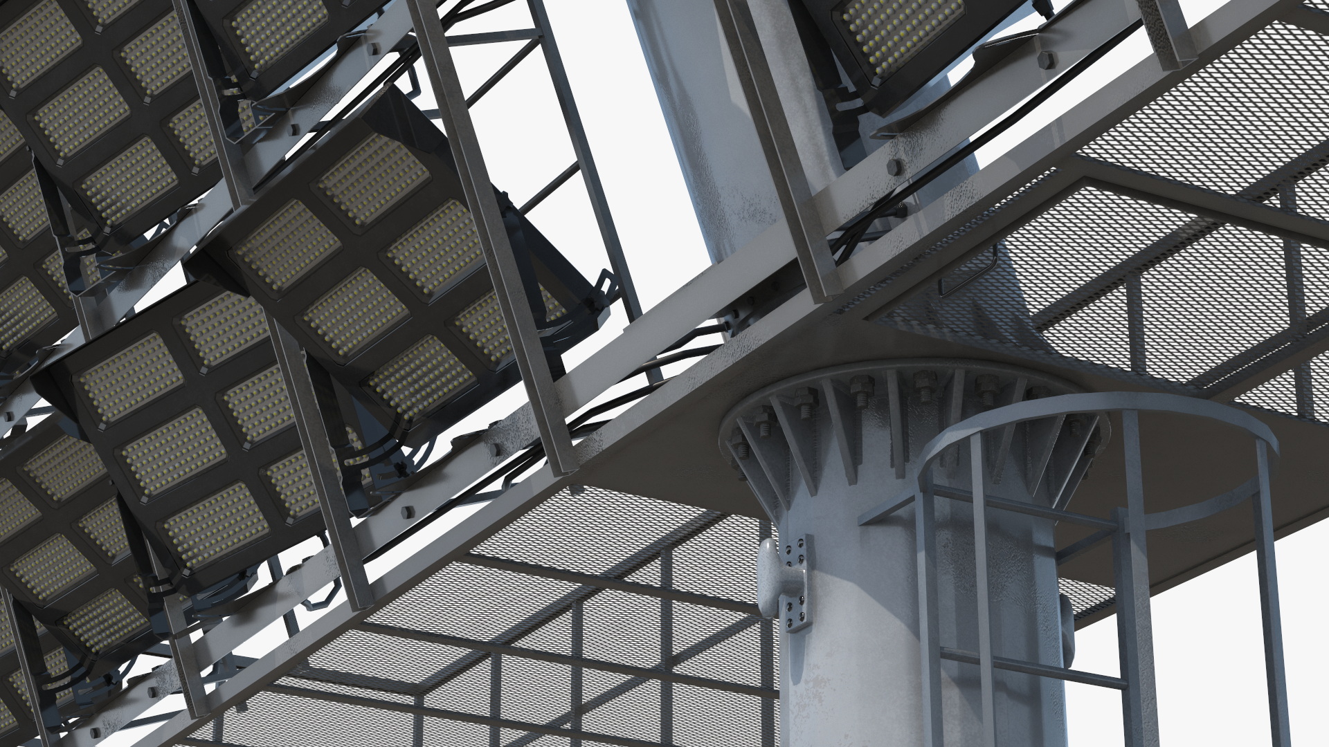 Tall Sports Lighting Column with Projector - view 9