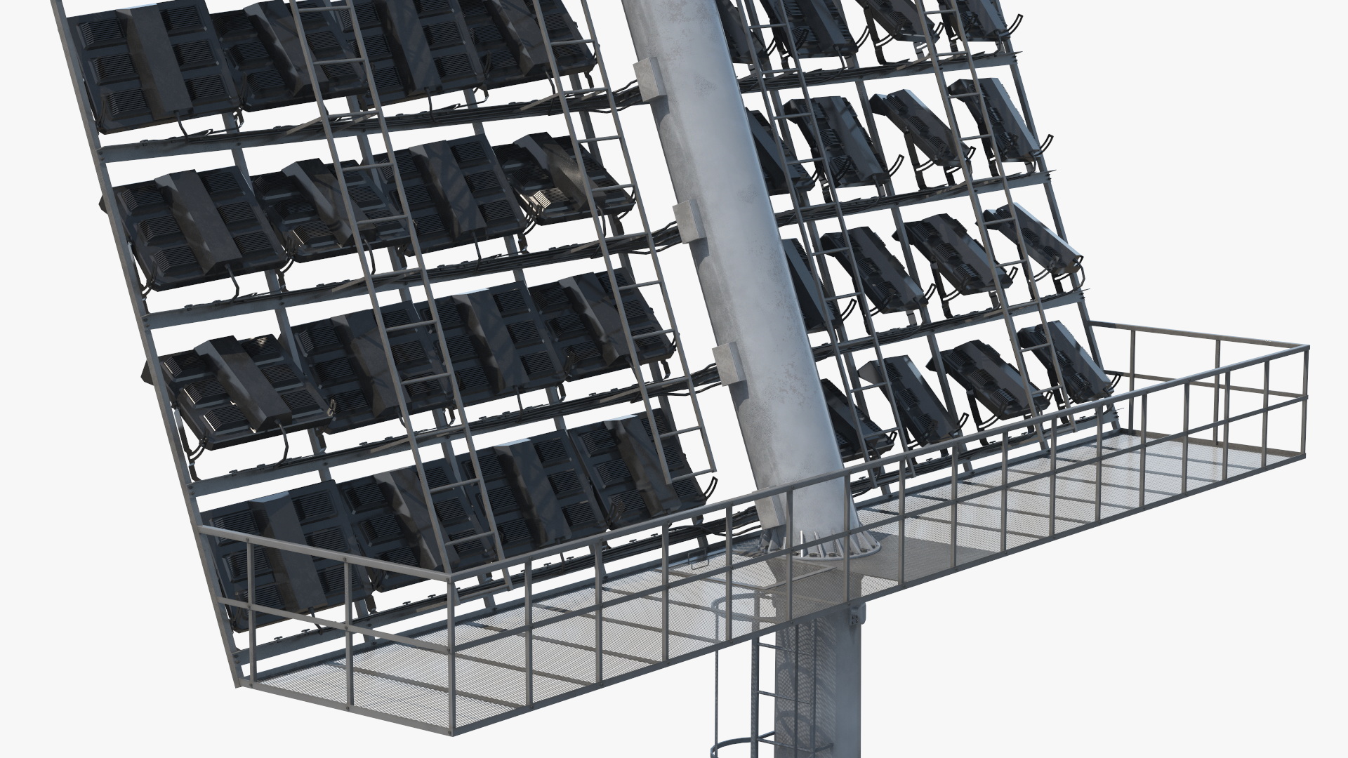 Tall Sports Lighting Column with Projector - view 6