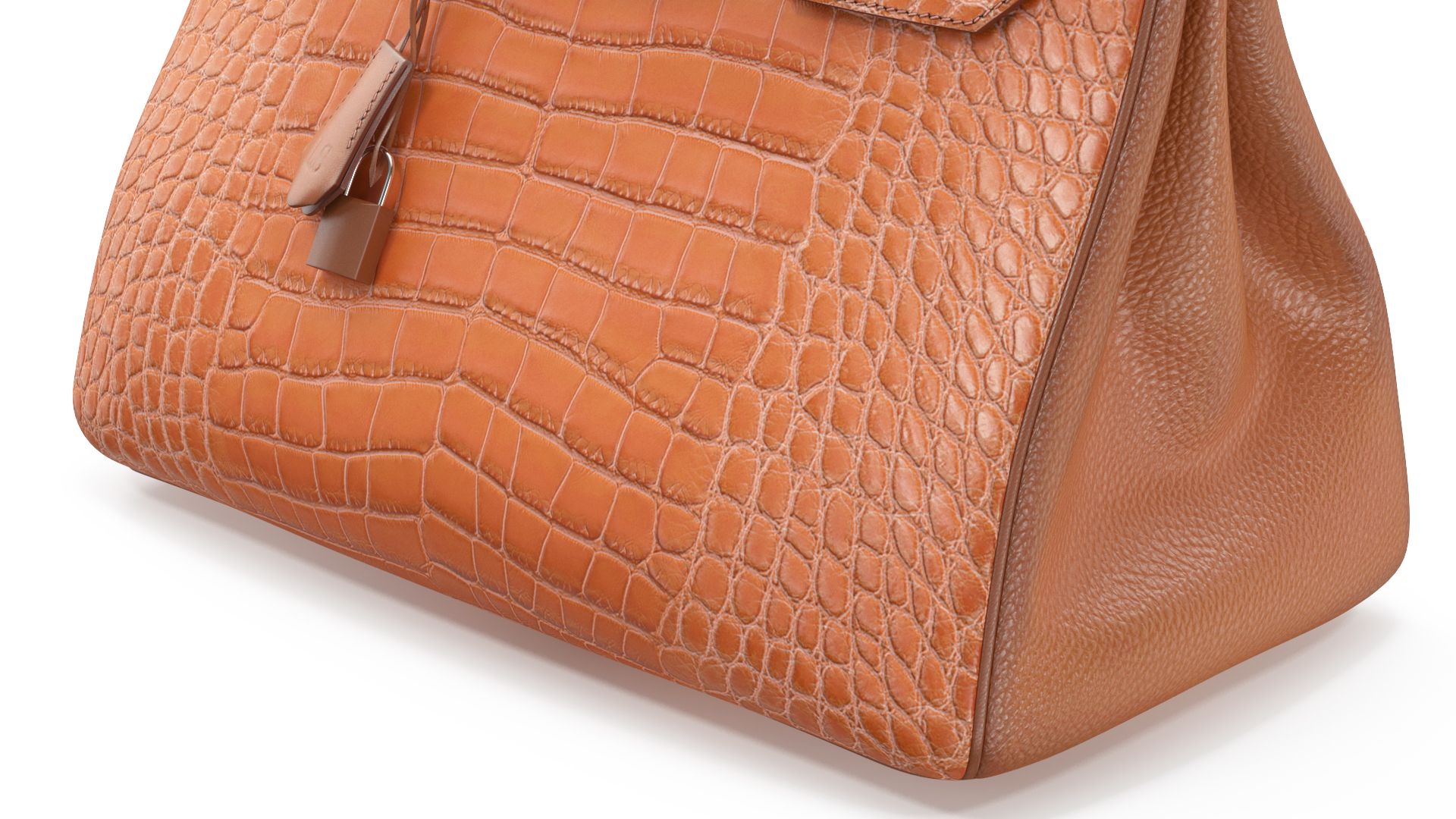 3D Womens Alligator Skin Leather Bag model