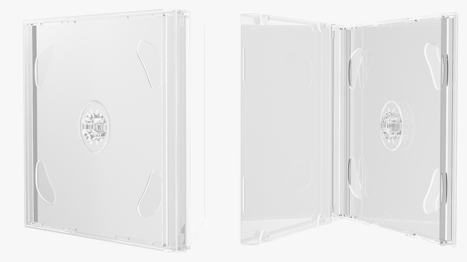 3D Clear Double CD Jewel Case