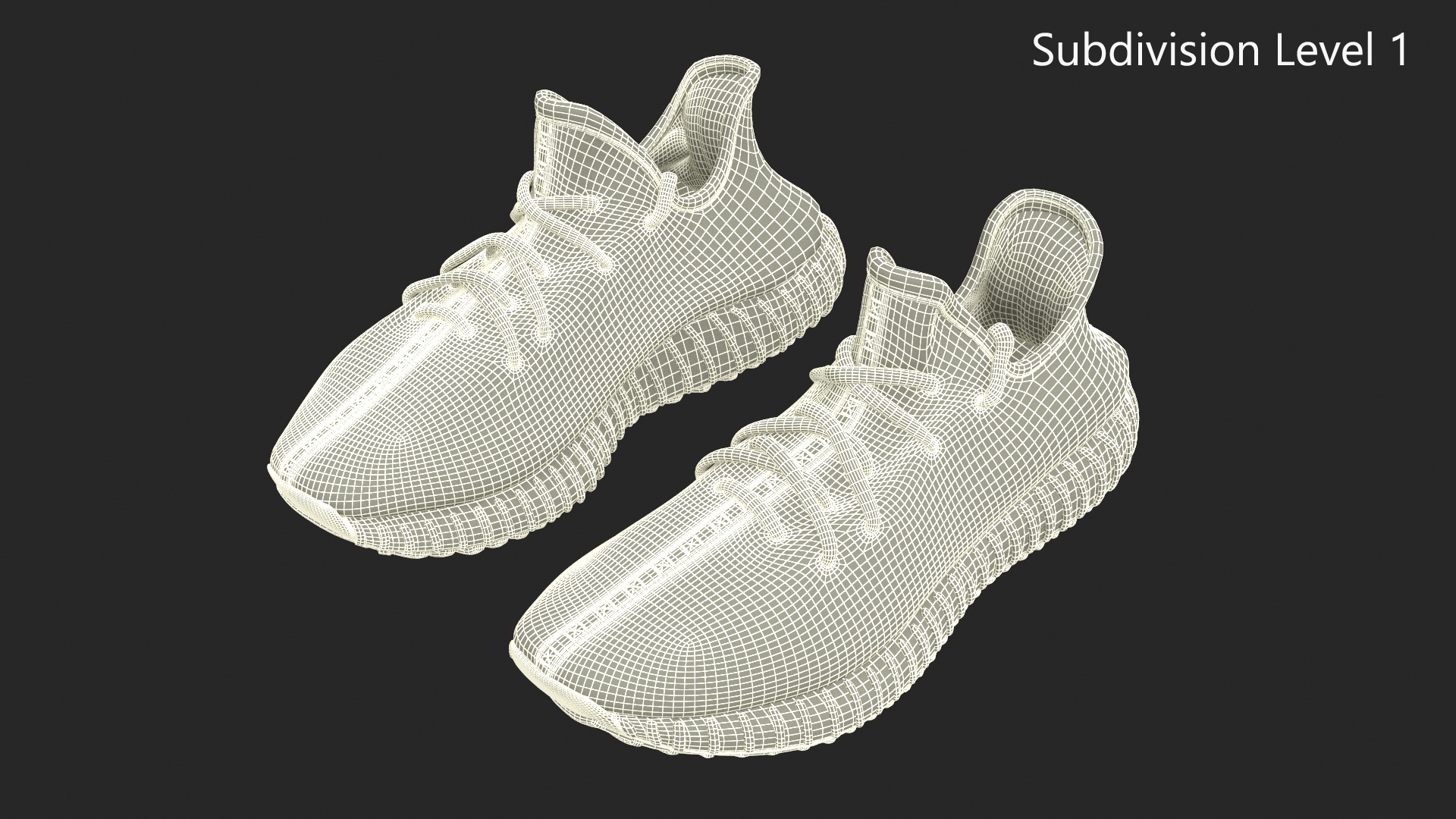 3D model Sneakers Yeeze Boost 350 White