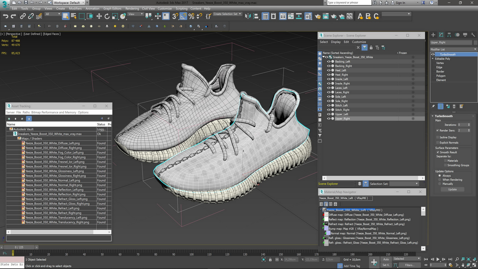 3D model Sneakers Yeeze Boost 350 White