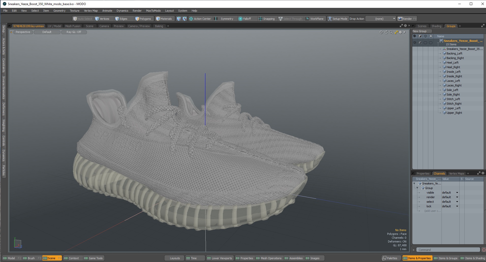 3D model Sneakers Yeeze Boost 350 White