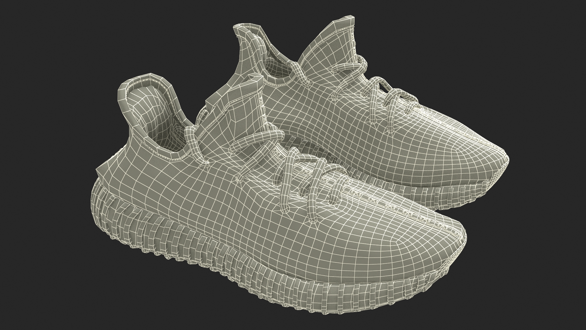 3D model Sneakers Yeeze Boost 350 White