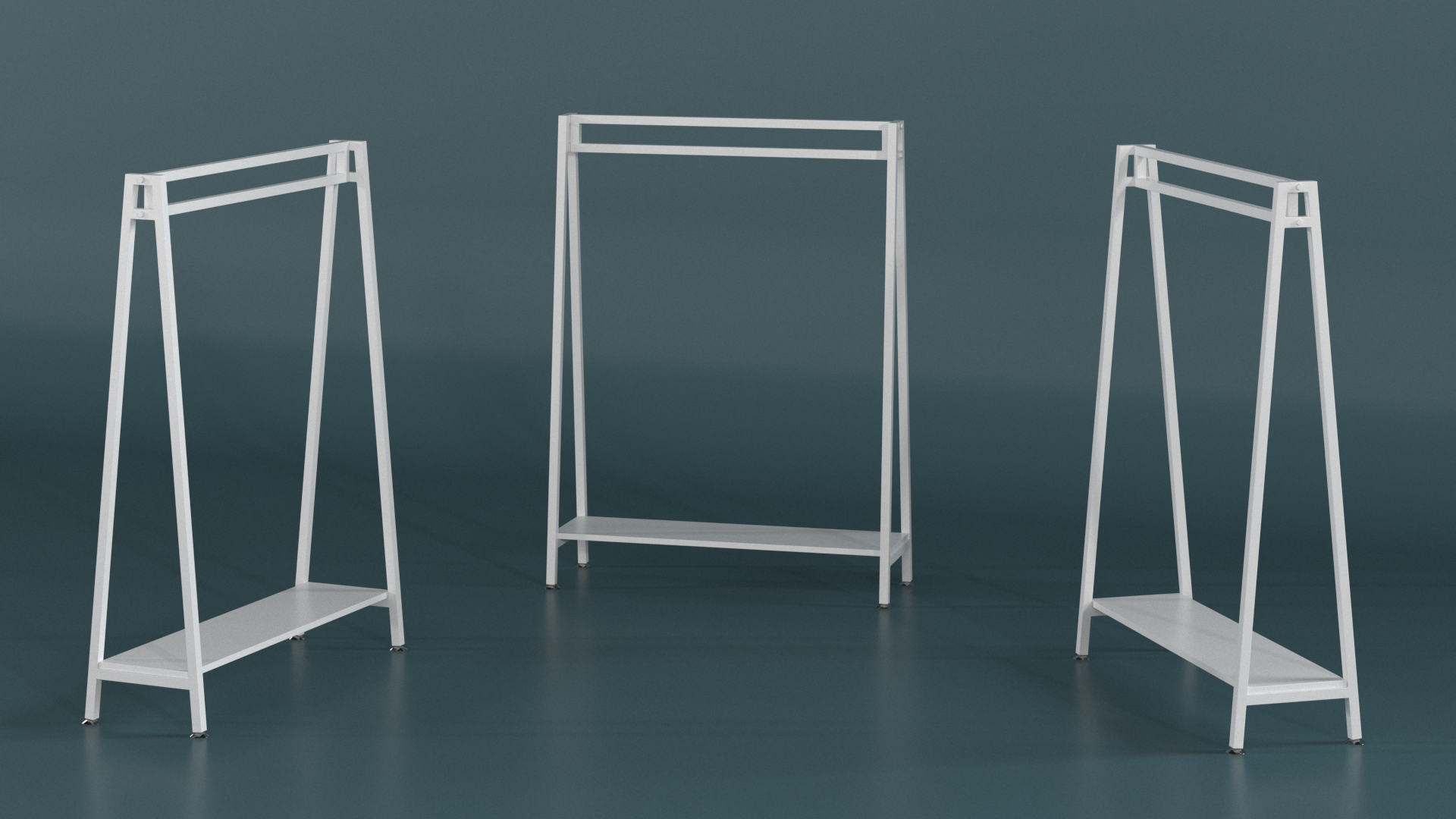 3D Cloth Coat Rack White