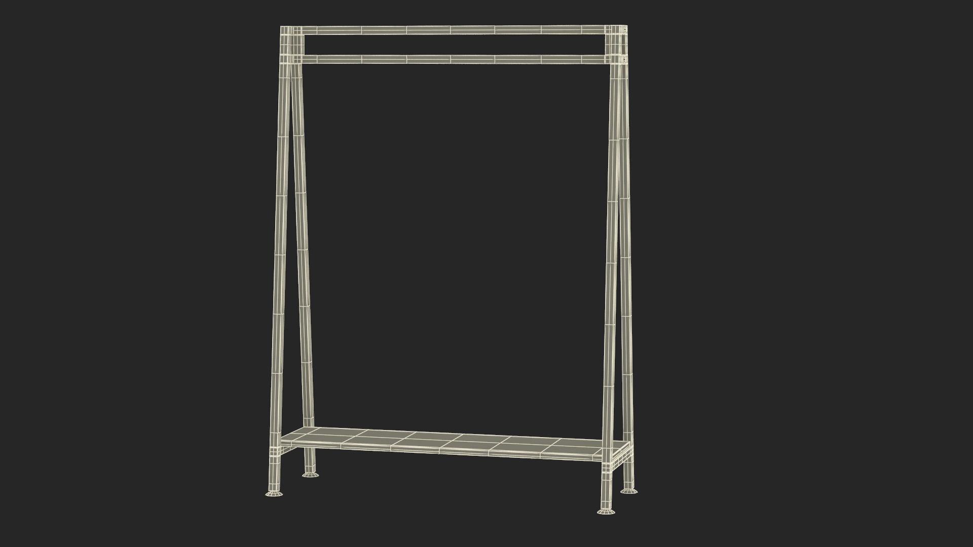 3D Cloth Coat Rack White