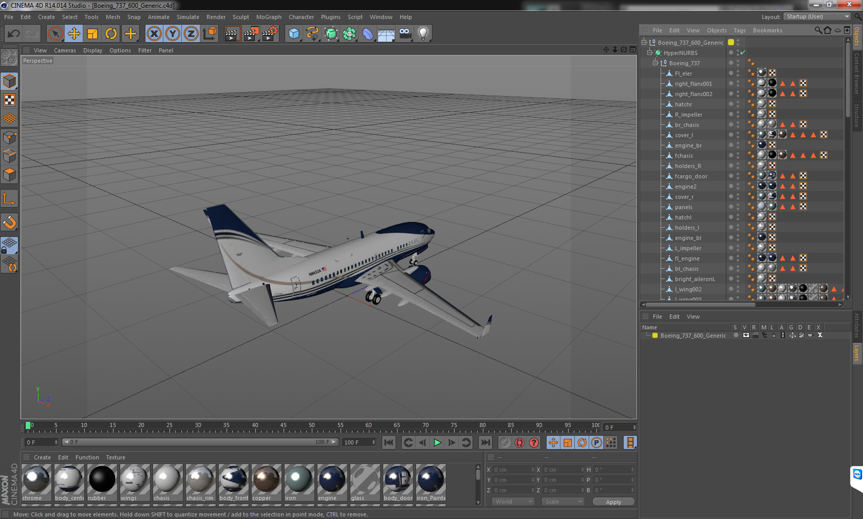 Boeing 737 600 Generic 3D