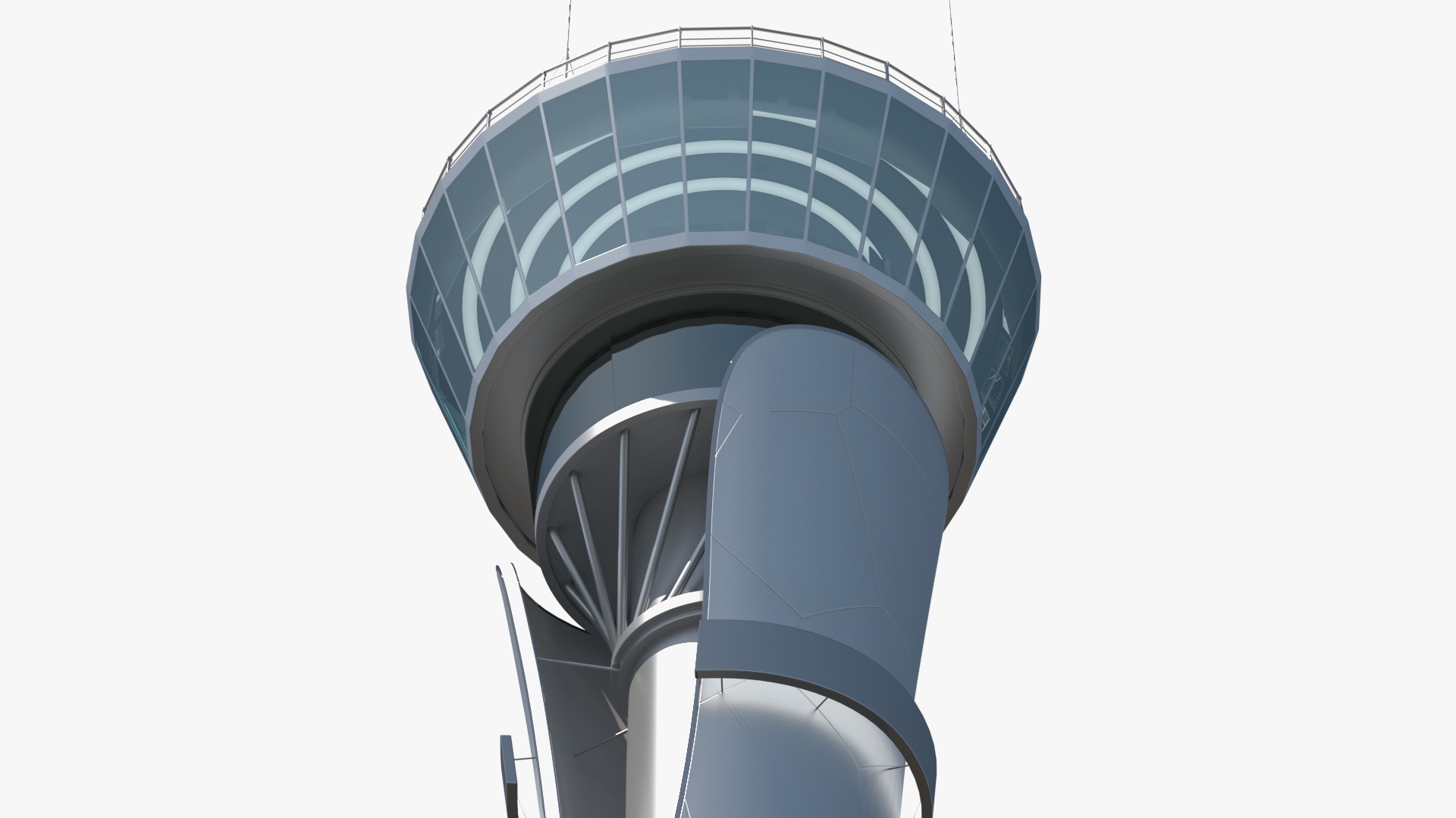 3D model Airport Air Traffic Control Tower with Interior Generic