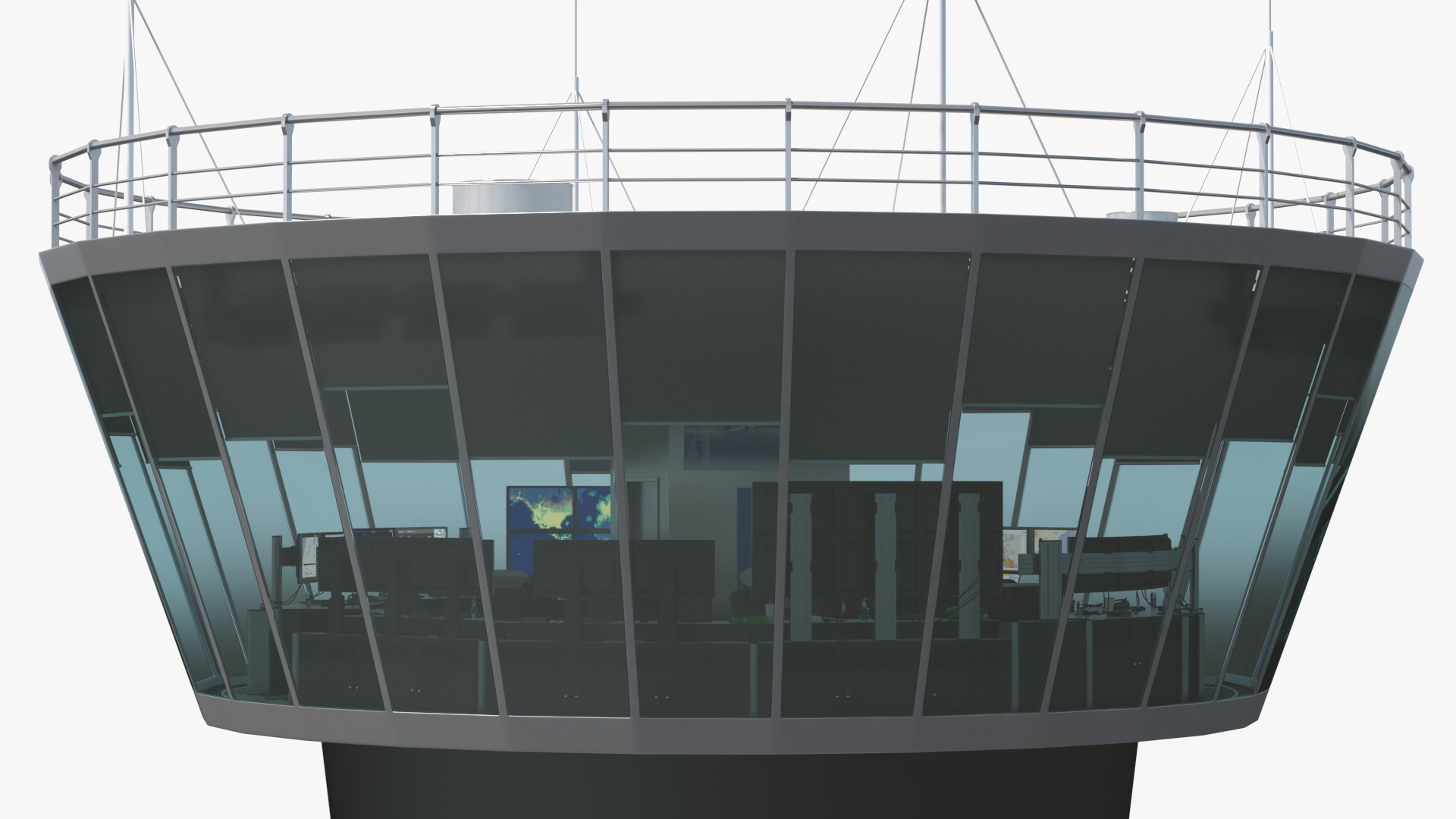 3D model Airport Air Traffic Control Tower with Interior Generic