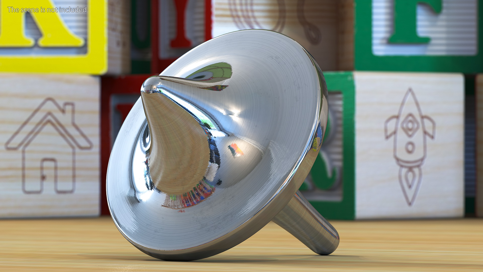 Metal Spinning Top Toy 3D