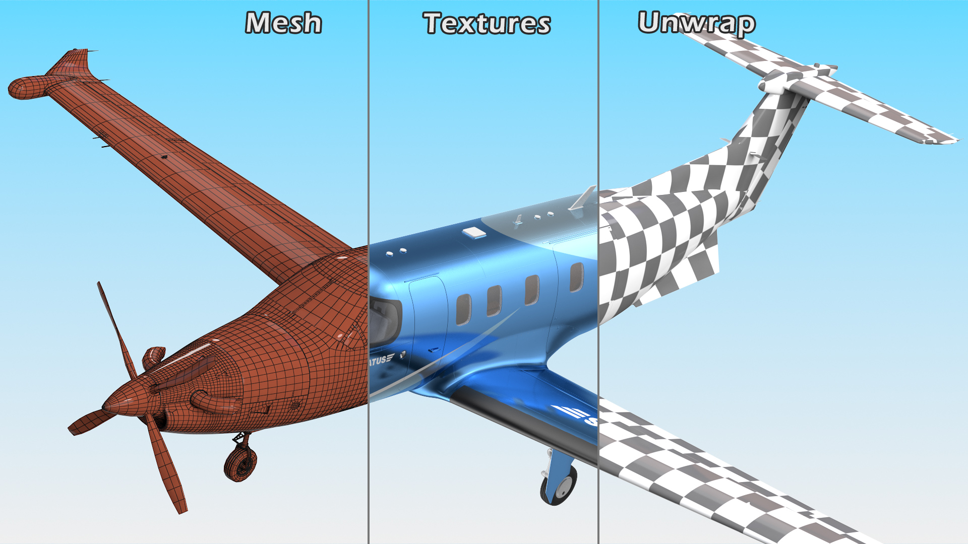 3D Pilatus PC12 NGX Business Plane