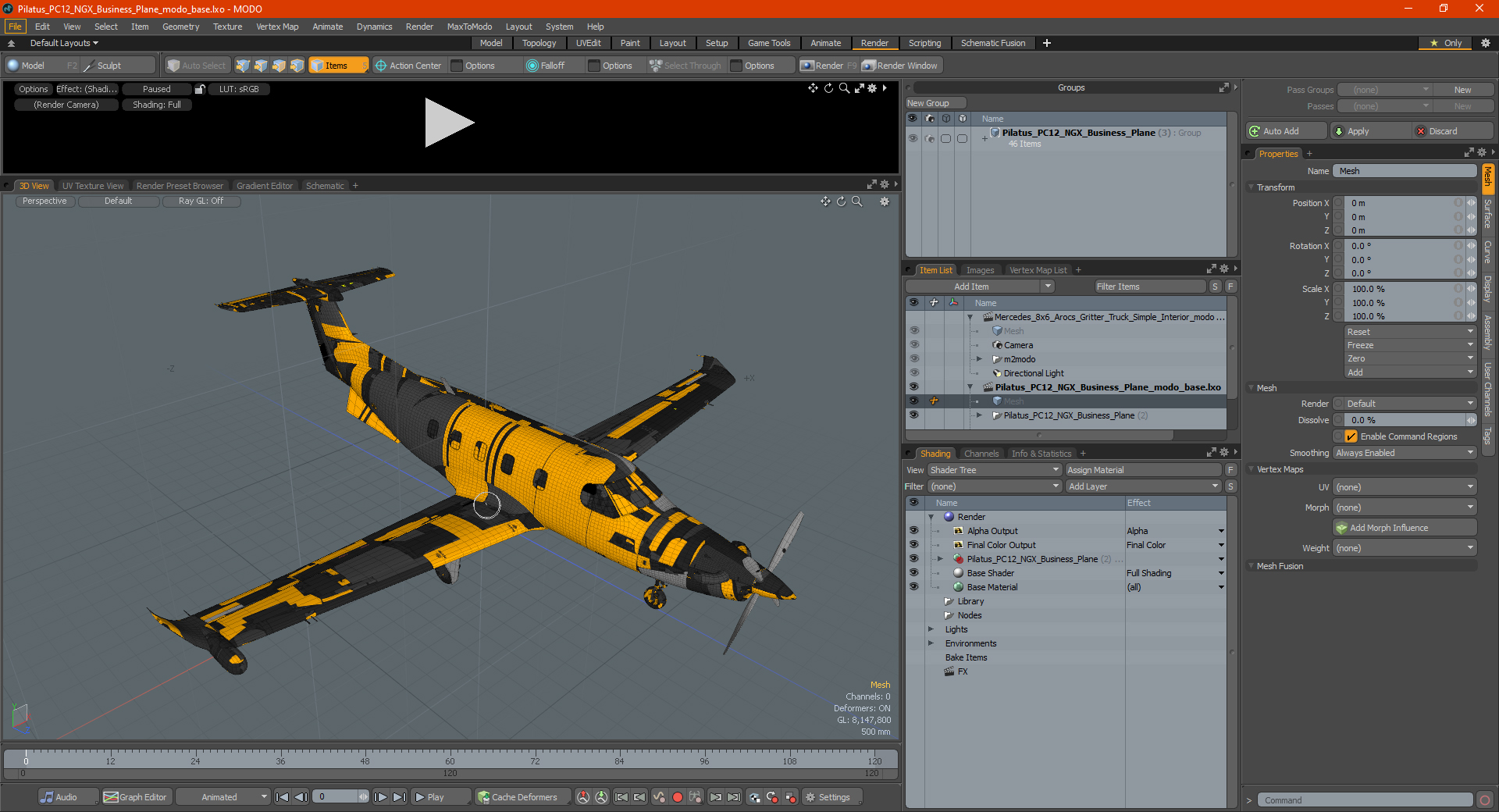 3D Pilatus PC12 NGX Business Plane