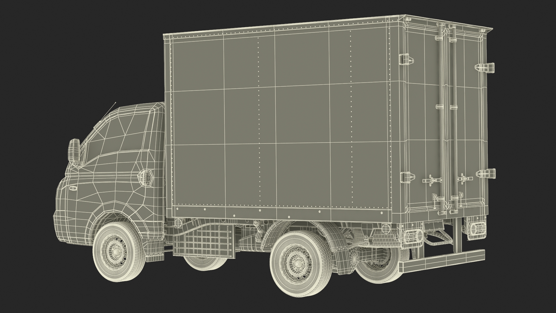 Japanese Mini Truck Refrigerator Blue 3D