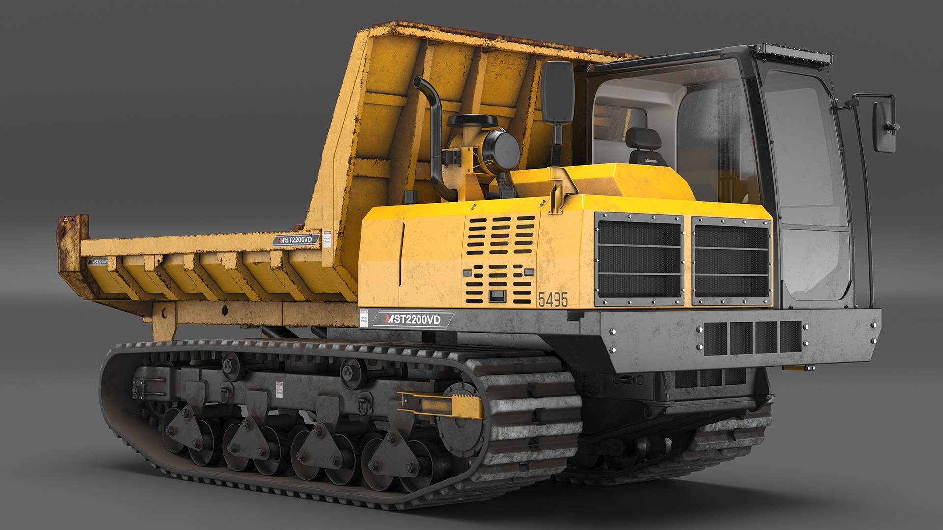 3D Morooka Dumper Dirty Rigged for Cinema 4D