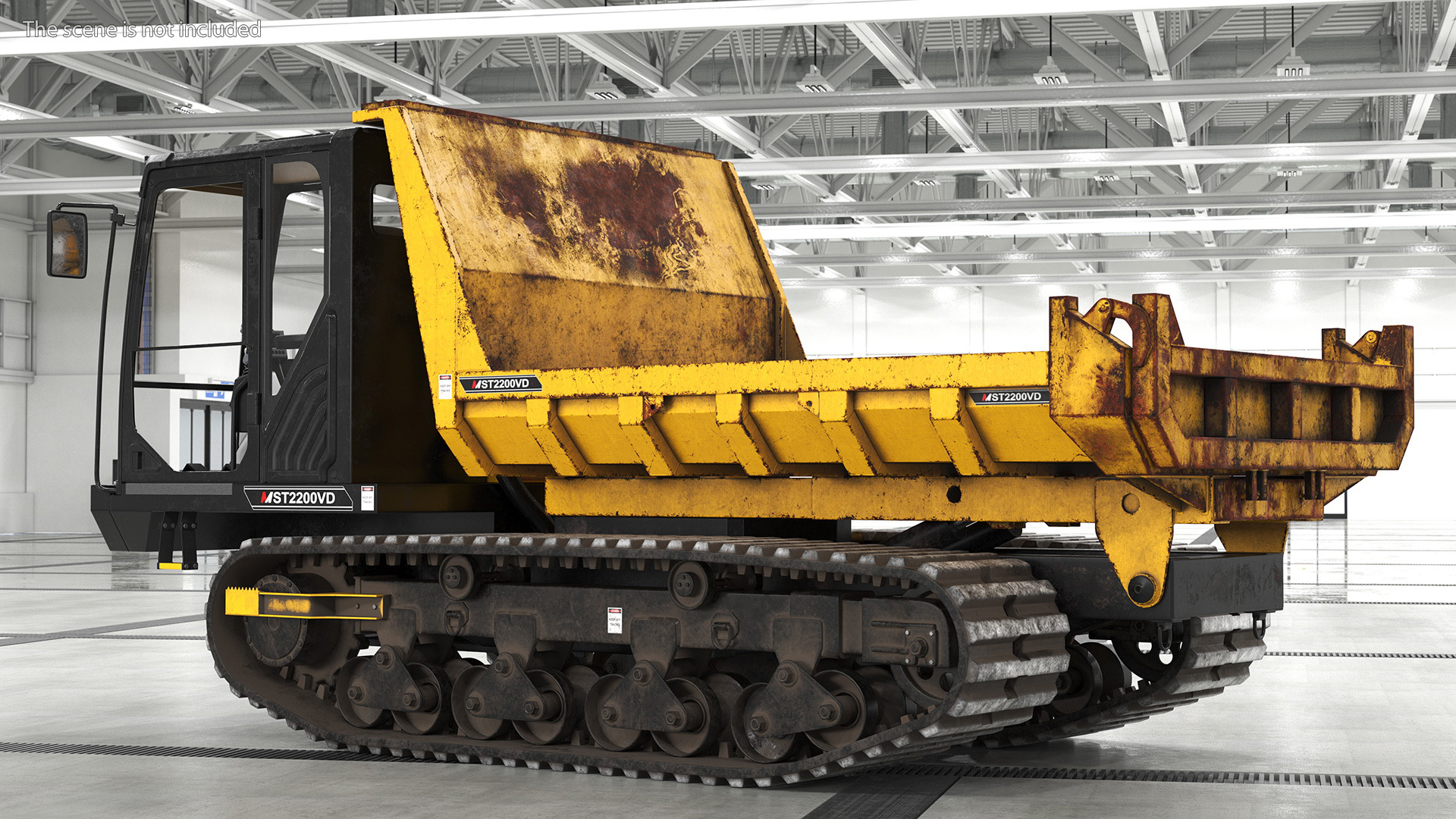 3D Morooka Dumper Dirty Rigged for Cinema 4D