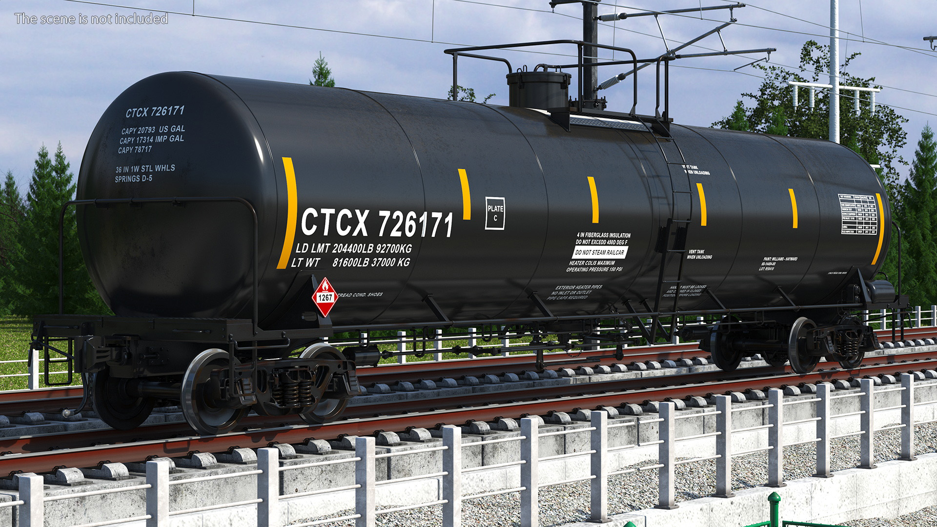 3D model Rail Tank Car 2