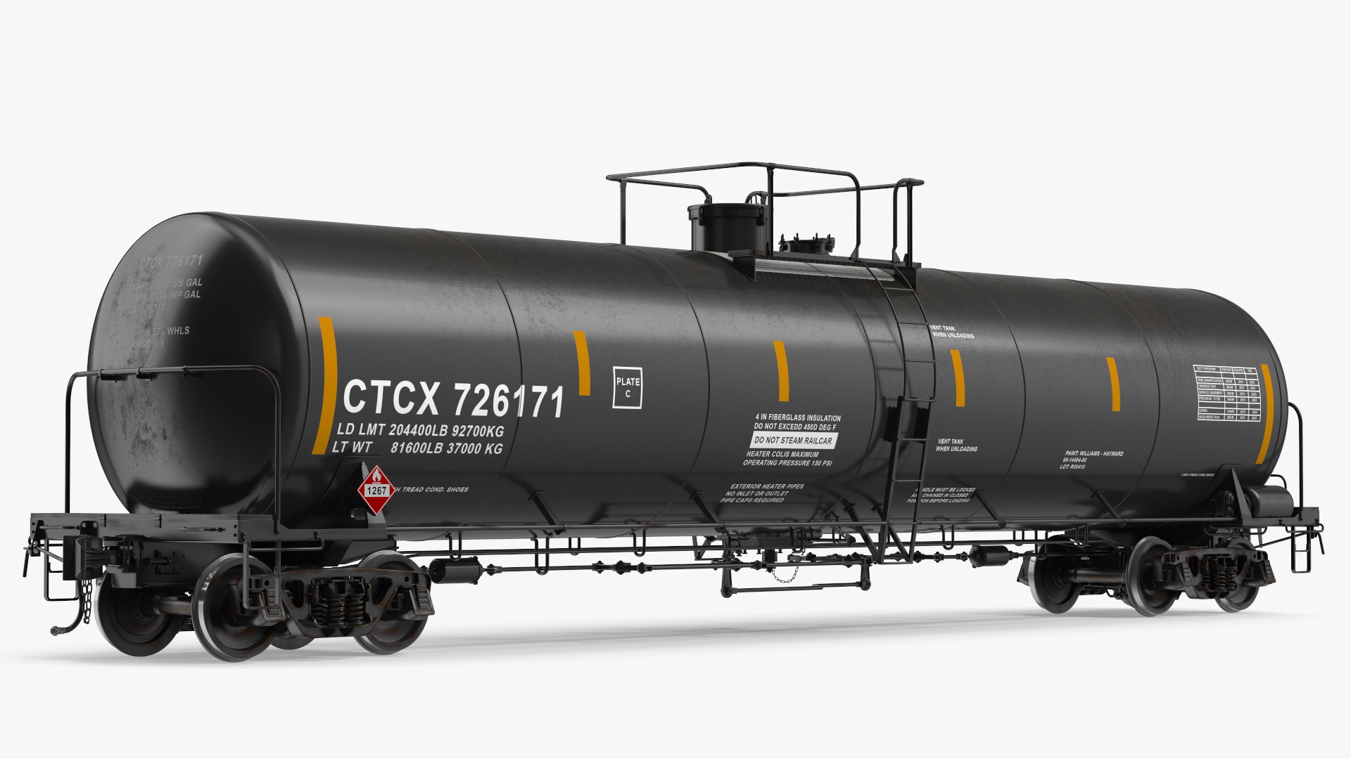 3D model Rail Tank Car 2