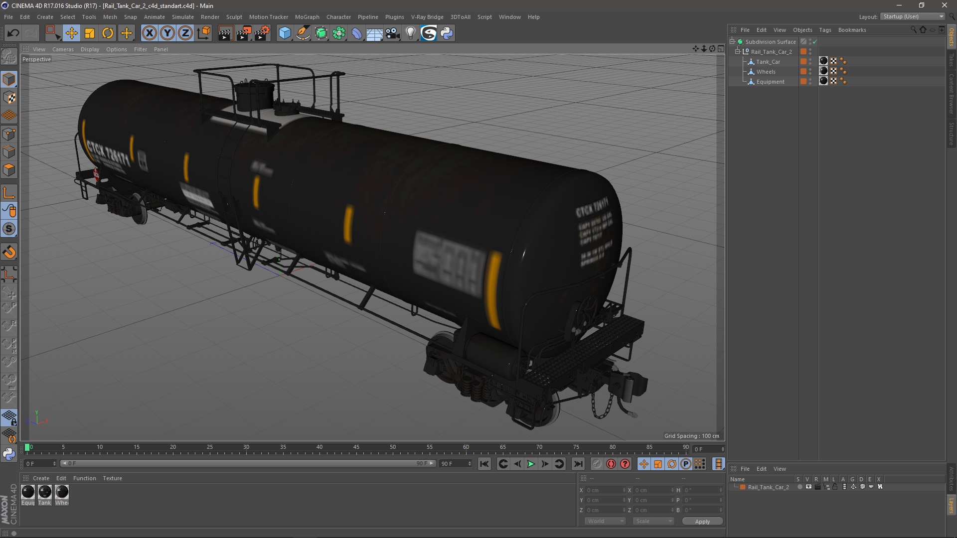3D model Rail Tank Car 2