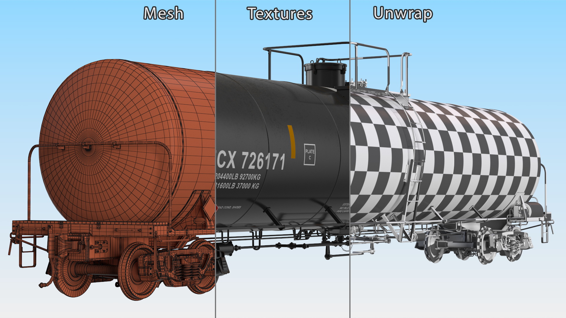 3D model Rail Tank Car 2