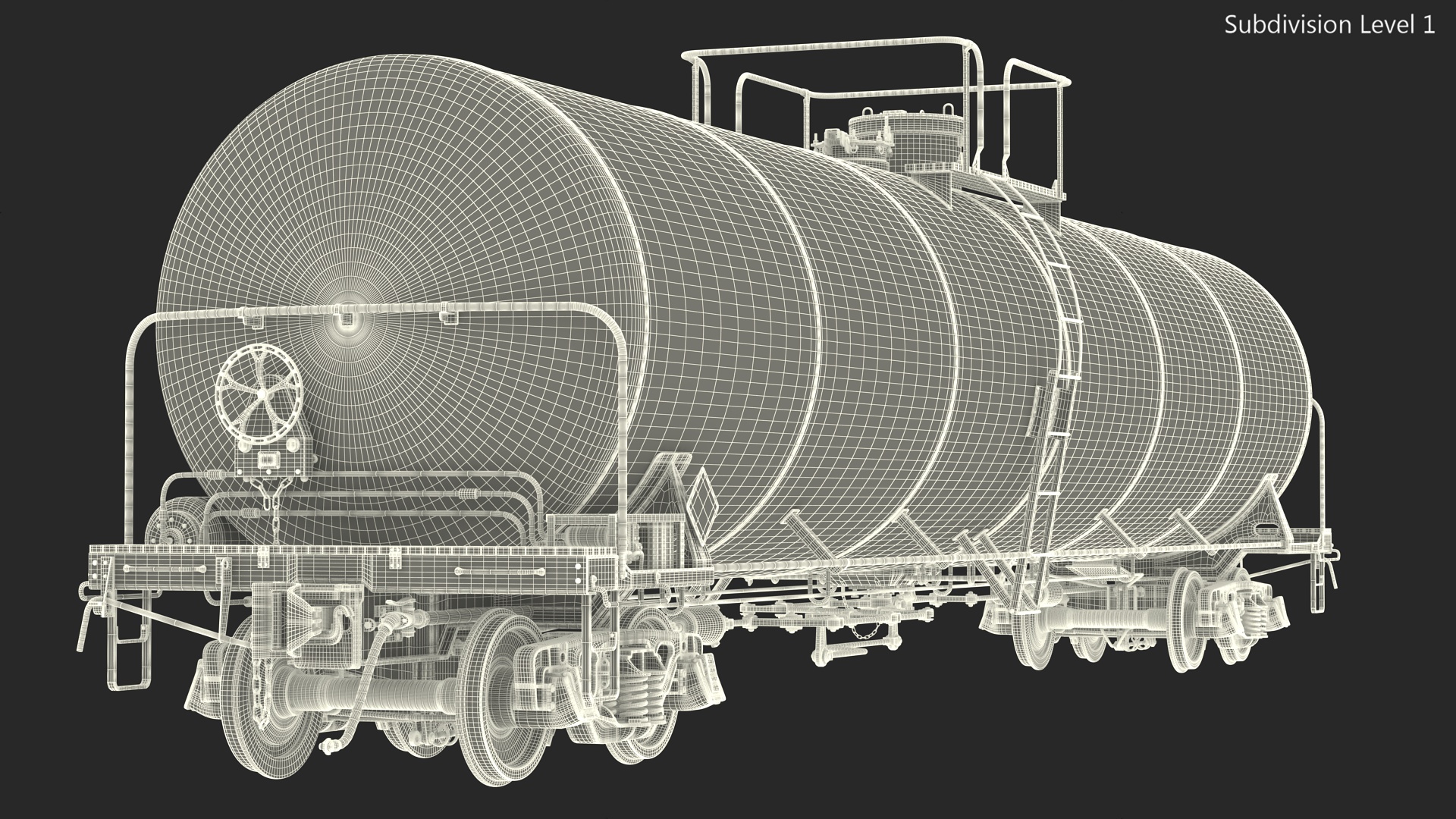 3D model Rail Tank Car 2