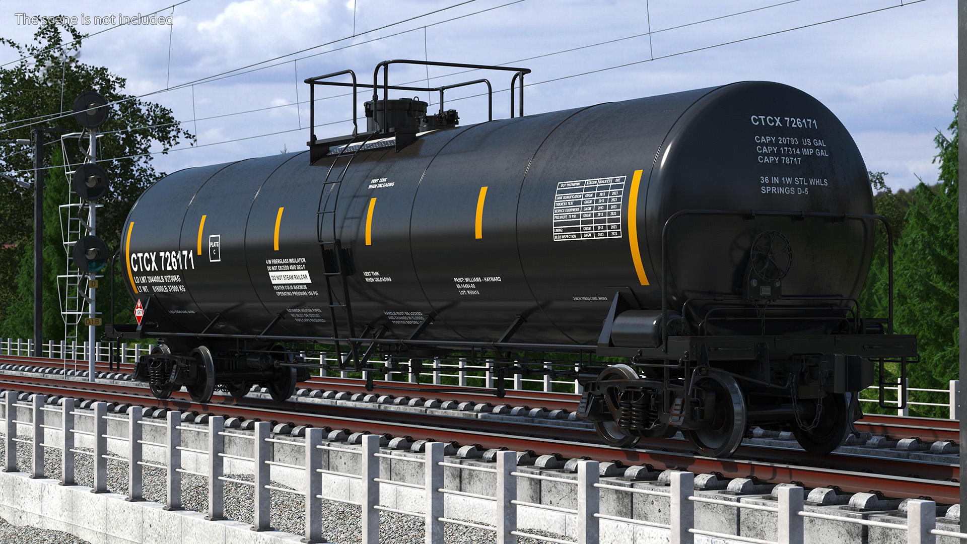 3D model Rail Tank Car 2