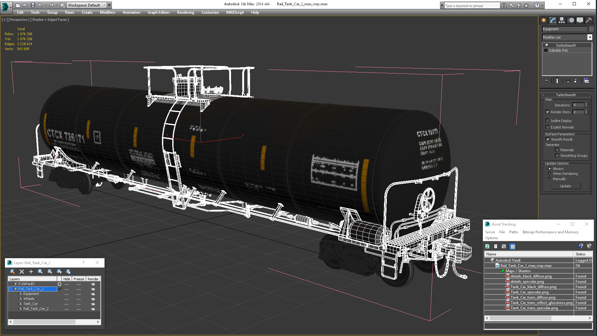 3D model Rail Tank Car 2