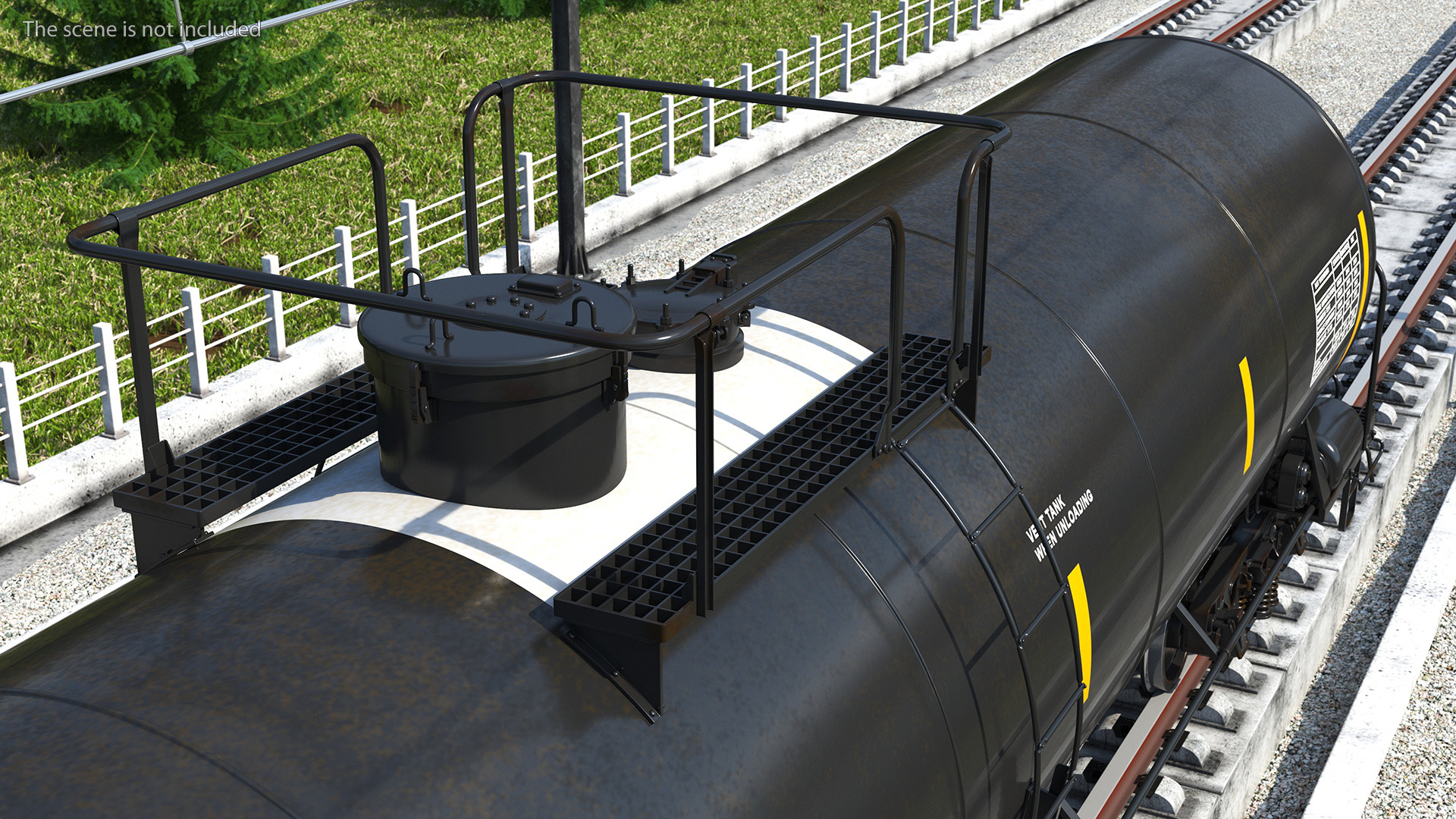 3D model Rail Tank Car 2