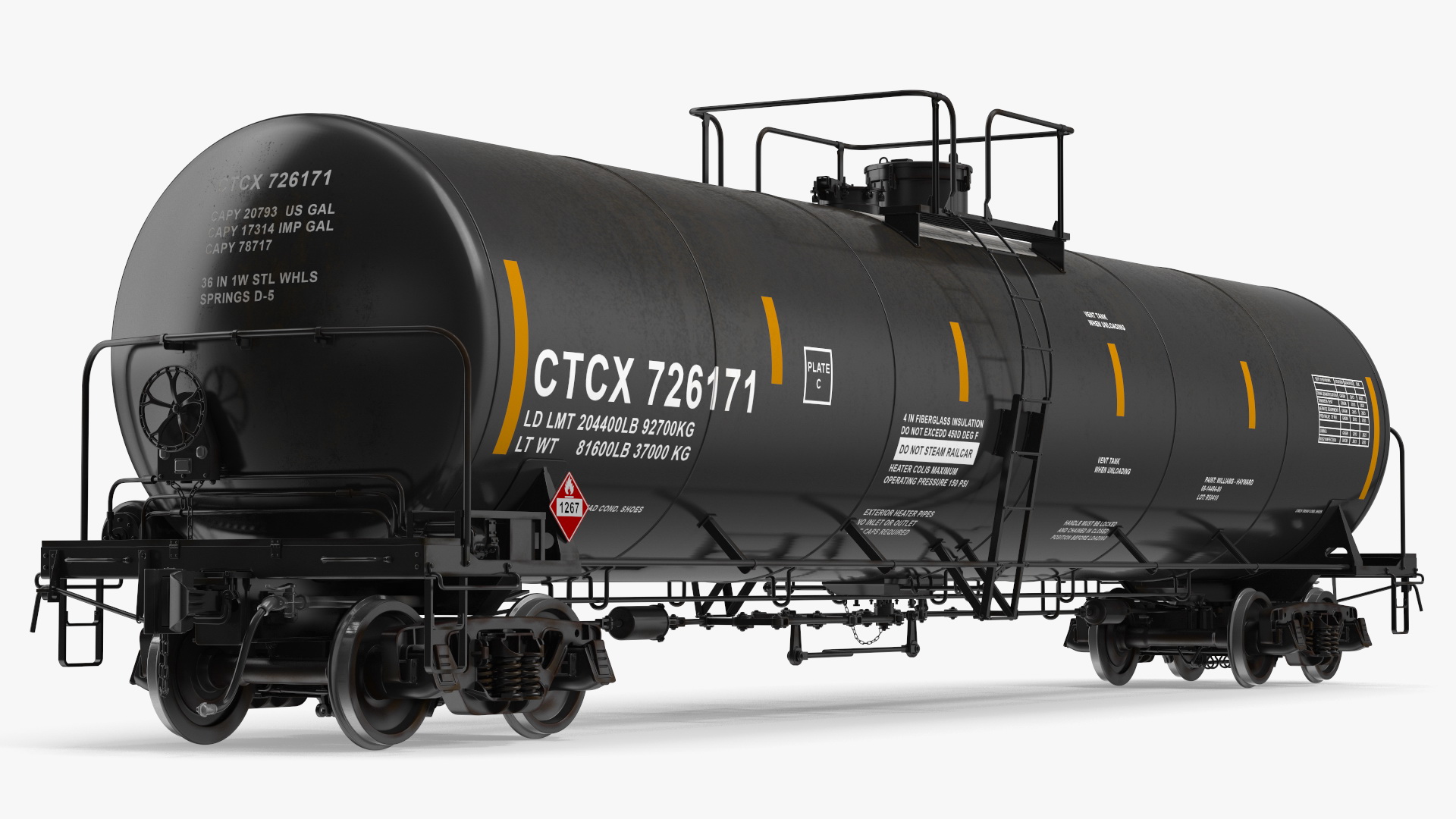 3D model Rail Tank Car 2